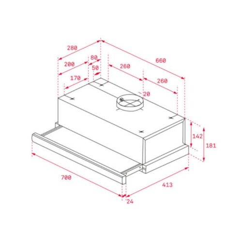 Máy hút mùi Teka TL 7420S 4 Kích thước máy hút mùi Teka TL 7420S