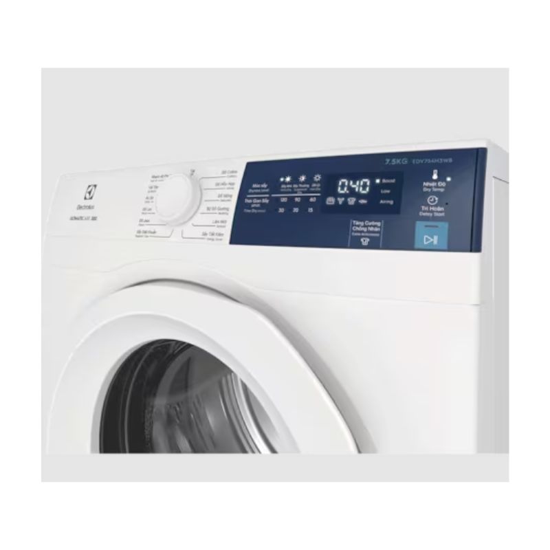 may-say-eMáy sấy thông hơi Electrolux EDV754H3WBlectrolux-edv754h3wb (2) bảng điều khiển của máy sấy thông hơi Electrolux EDV754H3WB