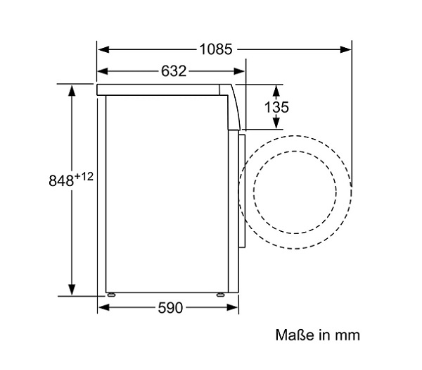 Máy giặt quần áo Bosch WAV28E43 8 Thông số kỹ thuật của Máy giặt Bosch WAV28E43
