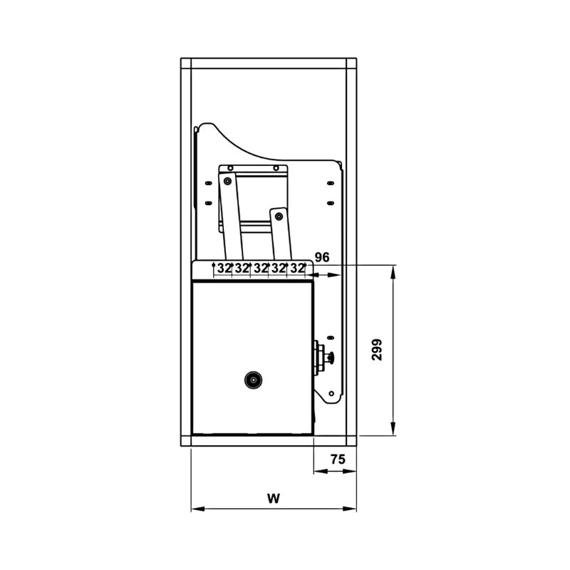 Giá bát nâng hạ kèm ống đựng đũa Hafele 504.76.142 Giá bát nâng hạ kèm ống đựng đũa Hafele 504.76.142