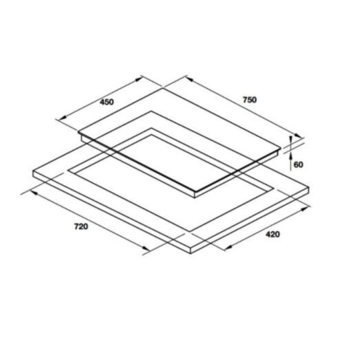 Bếp từ đôi Hafele HC-I752B 536.61.787 6 Kích thước bếp từ đôi Hafele HC-I752B 536.61.787