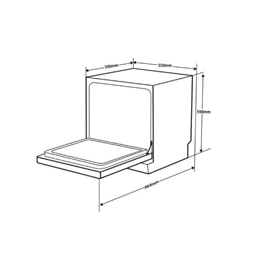 Máy rửa bát Hafele HDW-T5551B 538.21.340 5 kích thước của máy rửa bát Hafele HDW-T5551B 538.21.340