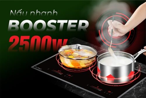 Bếp từ kết hợp hồng ngoại Eurosun EU-TE259Pro 7 Chế độ booster của bếp từ kết hợp hồng ngoại Eurosun EU-TE259Pro