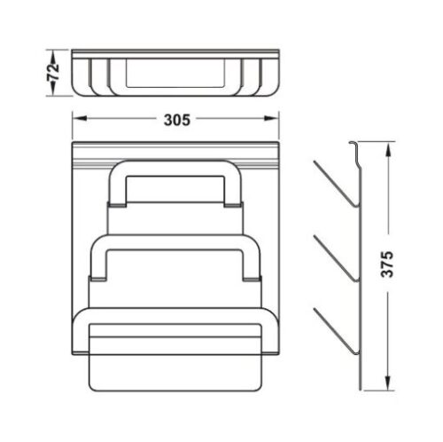Kệ treo nắp đậy Hafele 523.00.350 3 Kệ Treo Nắp Đậy Hafele 523.00.350