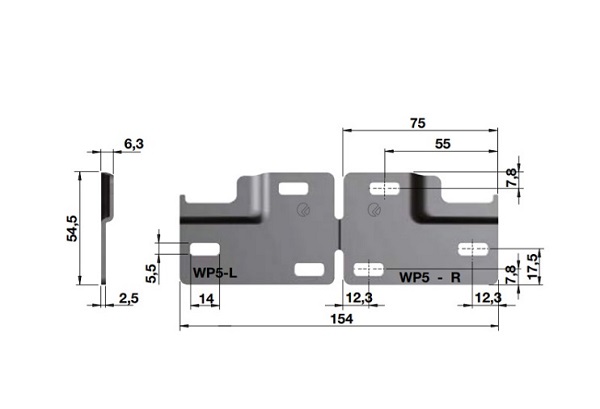 Kích thước của Bas gắn tường Hafele 290.41.994 Kích thước của Bas gắn tường Hafele 290.41.994