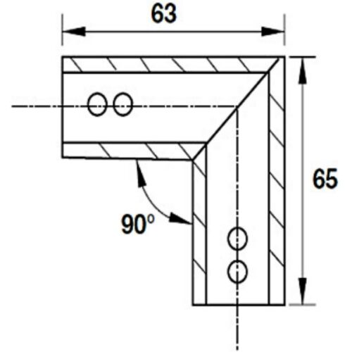 Bas nối thanh treo 90 độ Hafele 981.52.796 3 Kích thước của Bas nối thanh treo 90 độ Hafele 981.52.796