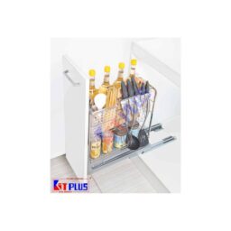 Giá dao thớt nan dẹt inox mờ, ray giảm chấn Kit Plus EC VIP.25