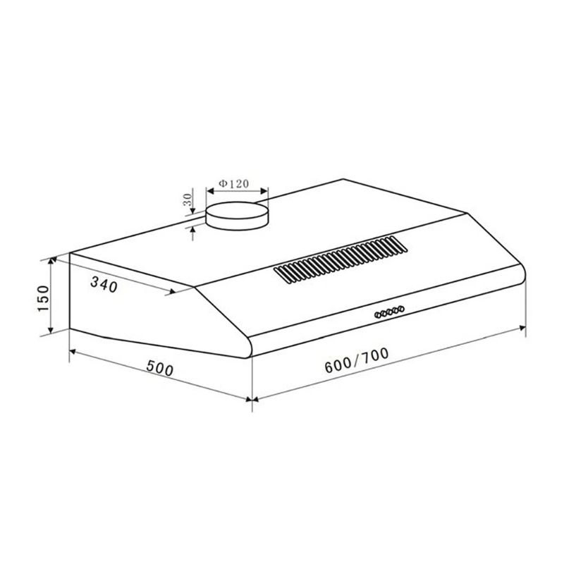 Kích thước Hình ảnh máy hút mùi Eurosun EH-60CF19S Kích thước Hình ảnh máy hút mùi Eurosun EH-60CF19S