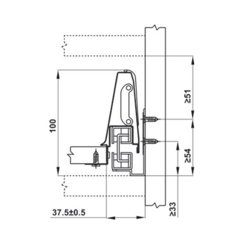 Ray hộp Hafele 552.75.705 Alto màu trắng, H84 X 500mm 3 phu kien nha bep 552 75 705 1