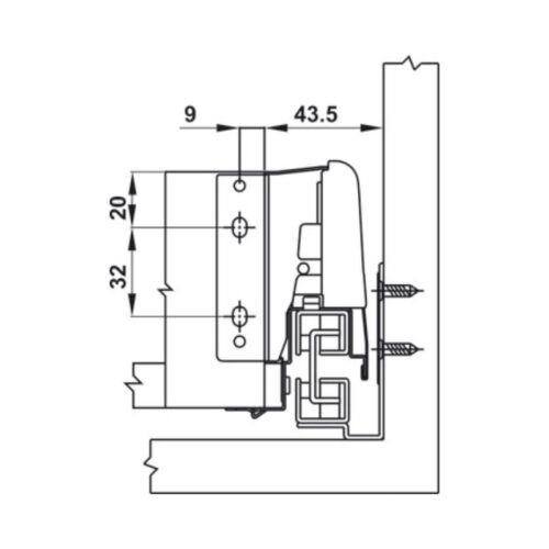 Ray hộp Hafele 552.75.705 Alto màu trắng, H84 X 500mm 5 Ray hộp Hafele 552.75.705 Alto màu trắng, H84 X 500mm