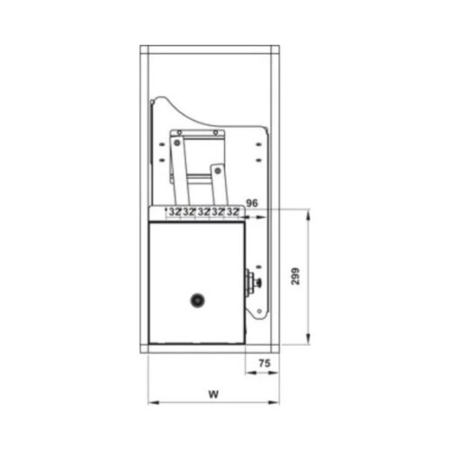 Rổ bát đĩa di động lướt dẹt Lento Hafele 504.76.014 Inox 304 3 Kích thước của Rổ bát đĩa di động lướt dẹt Lento Hafele 504.76.014 Inox 304