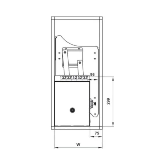 Kích thước của Rổ bát đĩa di động lướt dẹt Lento Hafele 504.76.217 mạ chrome Kích thước của Rổ bát đĩa di động lướt dẹt Lento Hafele 504.76.217 mạ chrome