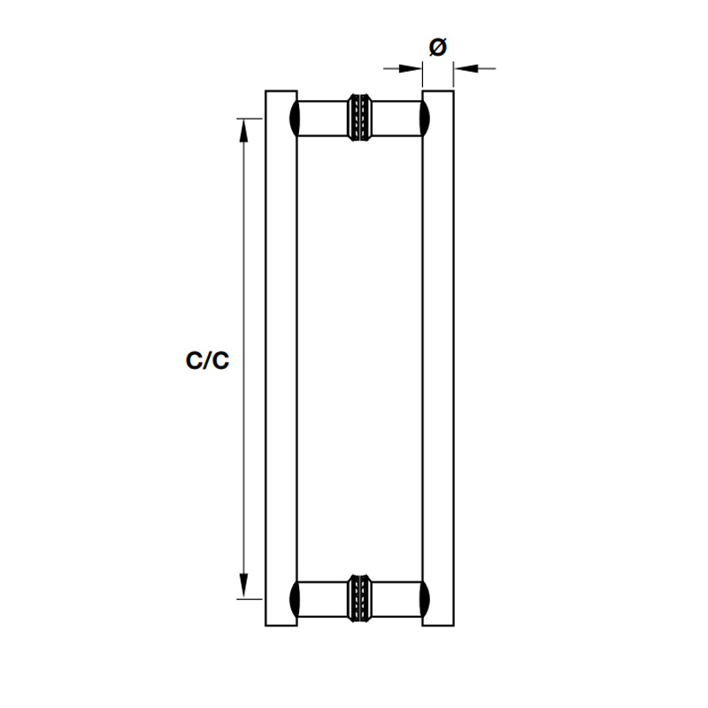 Kích thước của Tay nắm kéo đẩy chữ H 1200mm Hafele 903.01.846 Kích thước của Tay nắm kéo đẩy chữ H 1200mm Hafele 903.01.846