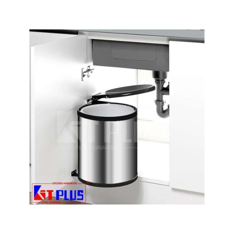 Thùng rác Inox tròn gắn cánh Kit Plus DF.08L Thùng rác Inox tròn gắn cánh Kit Plus DF.08L