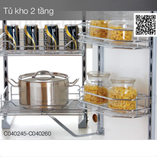 Tủ kho 2 tầng Inox hộp cánh mở Eurogod C040260 3 Tủ kho 2 tầng Inox hộp cánh mở Eurogod C040260