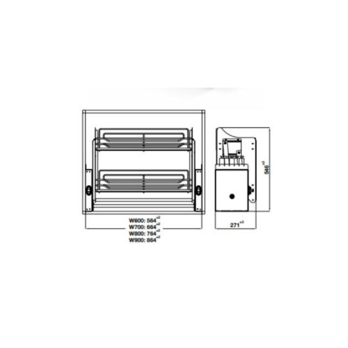 Bộ rổ nâng hạ Hafele Oria 504.76.705 700mm 3 Bộ rổ nâng hạ Hafele Oria 504.76.705 700mm