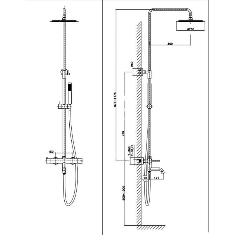 Hình ảnh sen cây tắm nóng lạnh Paul Schmitt PA511R Hình ảnh sen cây tắm nóng lạnh Paul Schmitt PA511R