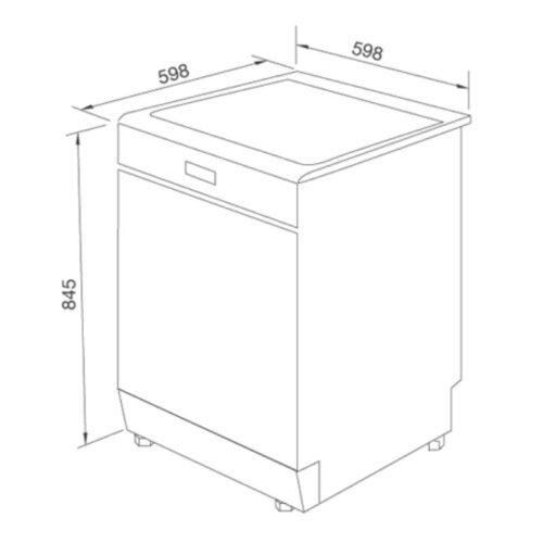 Máy rửa bát độc lập Malloca MDW14-S10TFT 5 Kích thước máy rửa bát độc lập Malloca MDW14-S10TFT