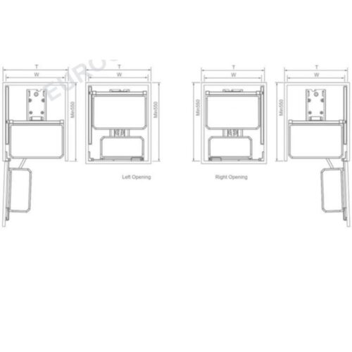 Tủ kho 6 tầng cánh mở Eurogold EUM6L450G 3 Kích thước tủ kho 6 tầng cánh mở Eurogold EUM6L450G
