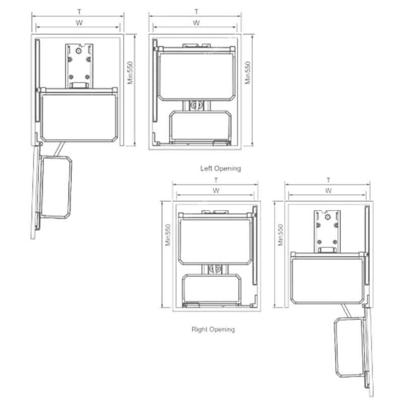 Kích thước tủ kho 6 tầng cánh mở Eurogold EUM6L660 Kích thước tủ kho 6 tầng cánh mở Eurogold EUM6L660