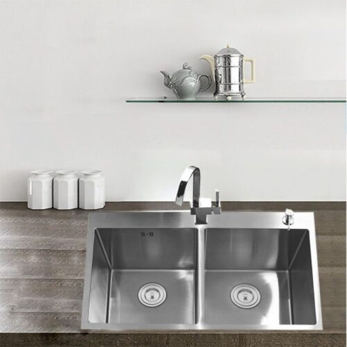 Chậu rửa bát inox 2 hố Binova CBI-8245 3 Ảnh chậu rửa bát inox 2 hố Binova CBI-8245