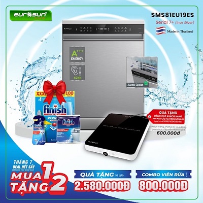 Ưu đãi đặc biệt Tháng 7: Máy rửa bát Eurosun - Đón Quốc Khánh 2/9! 4 khuyen mai may rua bat eurosun sms81eu19es