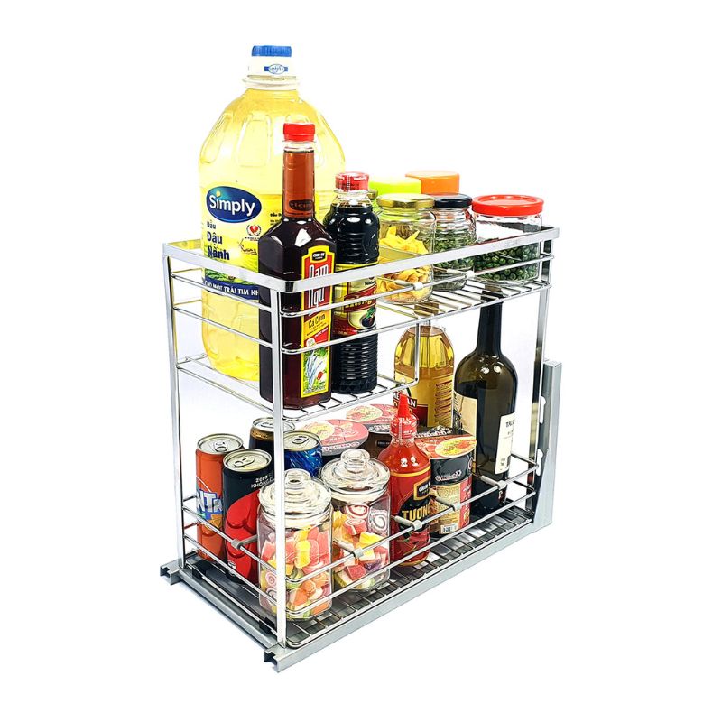 Hình ảnh thực tế giá gia vị inox 304 nan dẹt BossEU BS304.130GS Hình ảnh thực tế giá gia vị inox 304 nan dẹt BossEU BS304.130GS