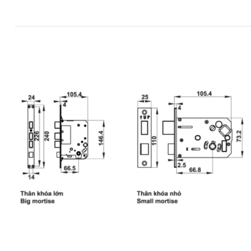 Khóa Điện Tử EL7500 Hafele 912.05.728 3 Kích thước khóa điện tử EL7500 Hafele 912.05.728