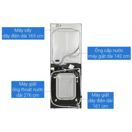 Tháp giặt sấy LG giặt 25kg - sấy 17kg WT2517NHEG ABGPEVN 5 Mặt sau tháp giặt sấy LG giặt 25kg - sấy 17kg WT2517NHEG ABGPEVN