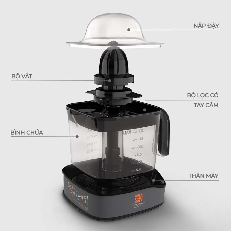 Thiết kế máy vắt cam Hawonkoo OJH-120-GR Thiết kế máy vắt cam Hawonkoo OJH-120-GR