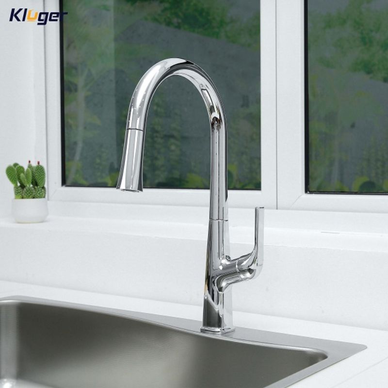 Ảnh vòi rửa bát nóng lạnh Kluger KLF0002C có dây rút Ảnh vòi rửa bát nóng lạnh Kluger KLF0002C có dây rút