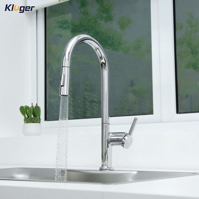 Ảnh vòi rửa bát nóng lạnh Kluger KLF0003C có dây rút Ảnh vòi rửa bát nóng lạnh Kluger KLF0003C có dây rút