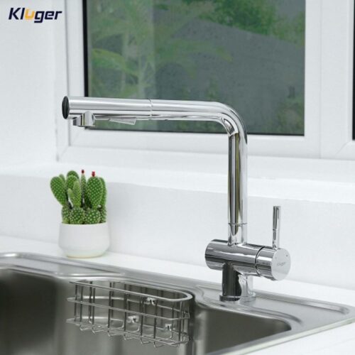 Vòi rửa bát nóng lạnh Kluger KLF0013C có dây rút 3 Ảnh vòi rửa bát nóng lạnh Kluger KLF0013C có dây rút