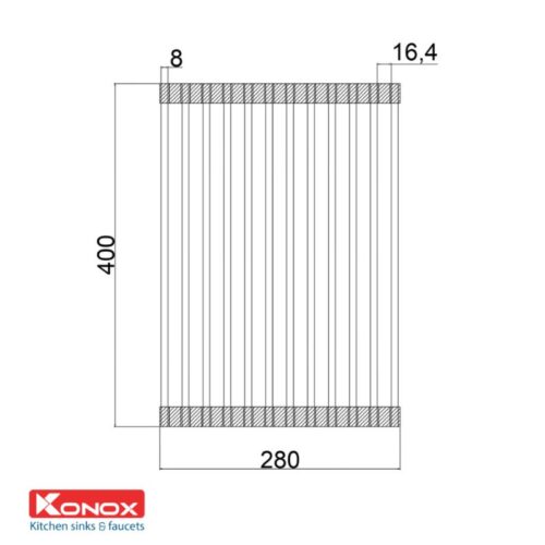 Thanh lưới Konox Roller Mat RM01 3 Thiết kế thanh lưới Konox Roller Mat RM01