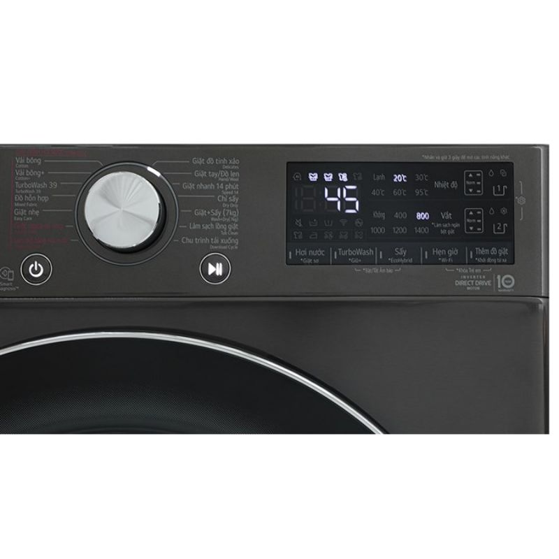 Bảng điều khiển máy giặt sấy LG giặt 11 kg – sấy 7 kg FV1411H3BA Bảng điều khiển máy giặt sấy LG giặt 11 kg – sấy 7 kg FV1411H3BA
