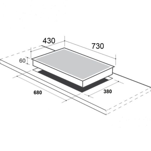 Bếp từ Faster FS 823I 3 Kích thước bếp từ Faster FS 823I