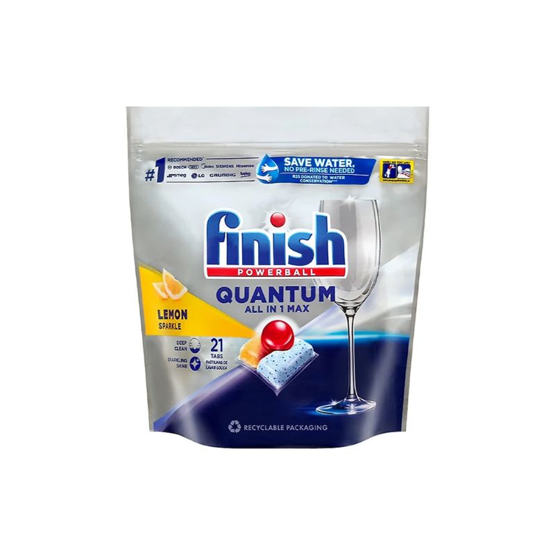 Viên rửa bát Finish Quantum All In One túi 21 viên Viên rửa bát Finish Quantum All In One túi 21 viên