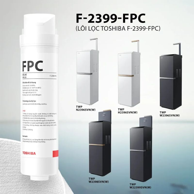 Ảnh lõi lọc nước Toshiba F-2399-FPC Ảnh lõi lọc nước Toshiba F-2399-FPC