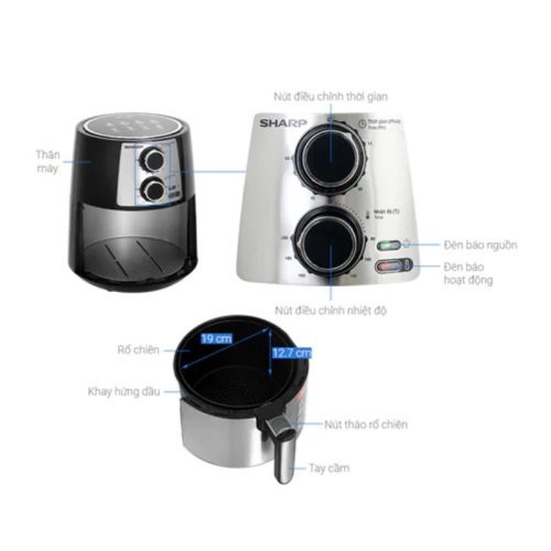 Nồi chiên không dầu Sharp KF-AF42MV-ST 3 Chi tiết nồi chiên không dầu Sharp KF-AF42MV-ST