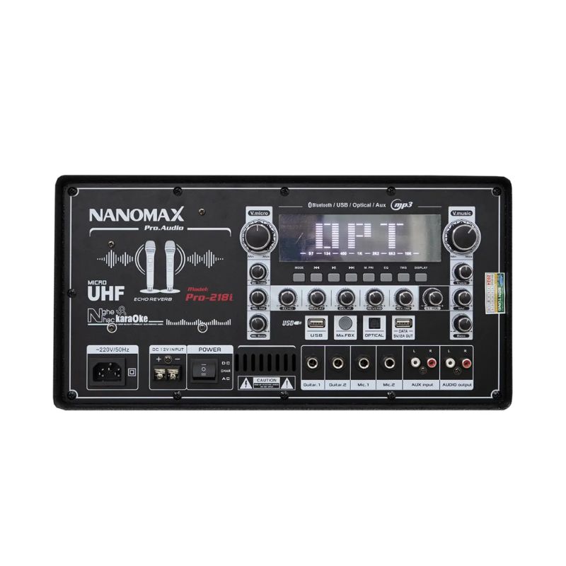 Bảng điều khiển Loa Kéo Tủ Bình Nanomax PRO-218i 3050W Bảng điều khiển Loa Kéo Tủ Bình Nanomax PRO-218i 3050W