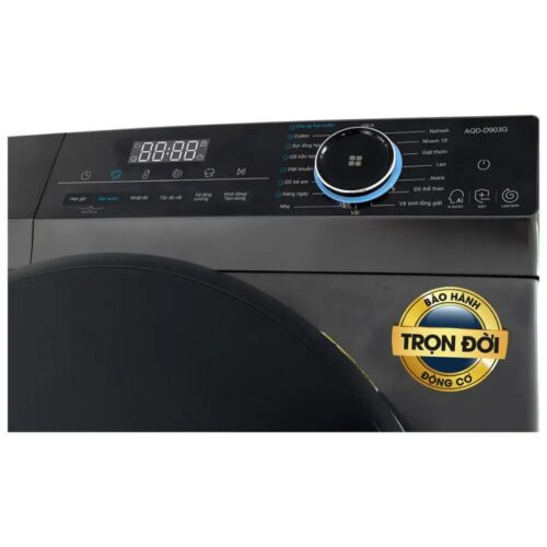 Máy Giặt Aqua Inverter 9 Kg AQD-D903G.BK cửa trước 4 Bảng điều khiển máy Giặt Aqua Inverter 9 Kg AQD-D903G.BK cửa trước