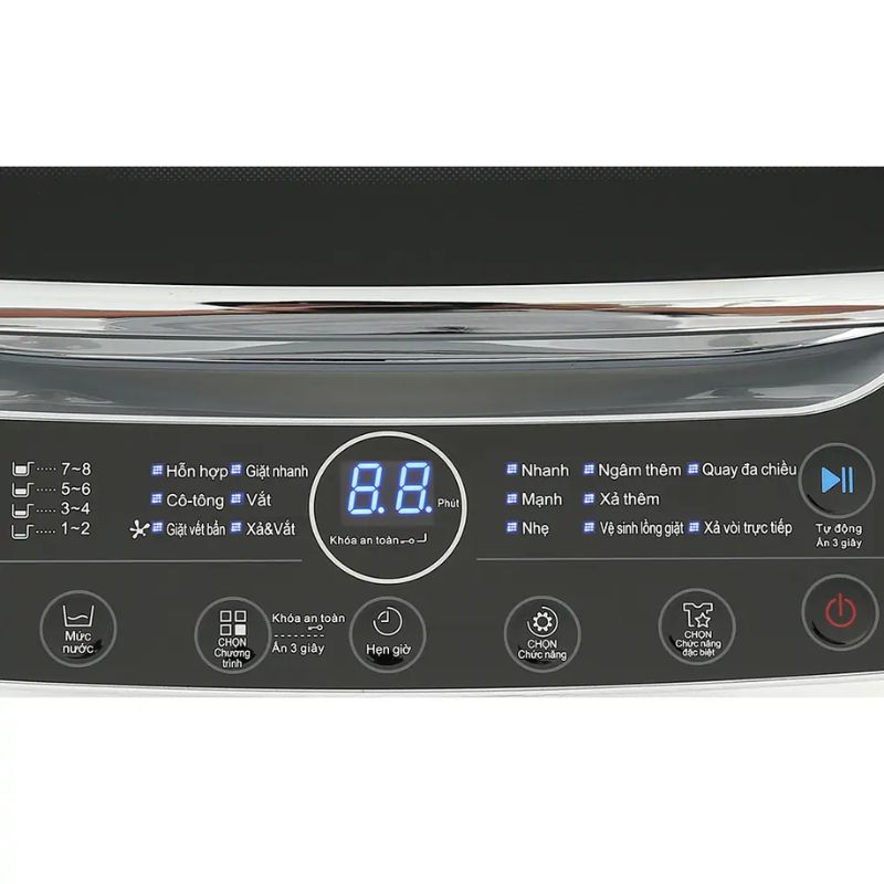 Bảng điều khiển máy Giặt Whirlpool 9.5 Kg VWVC9502FS cửa trên Bảng điều khiển máy Giặt Whirlpool 9.5 Kg VWVC9502FS cửa trên