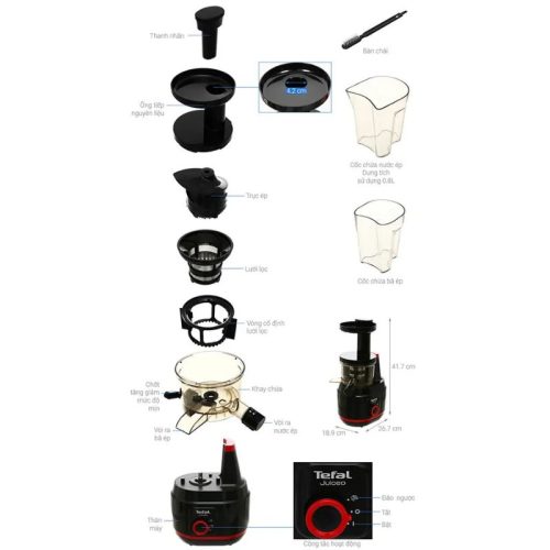 Máy ép chậm Tefal ZC150838 1 Chi tiết máy ép chậm Tefal ZC150838