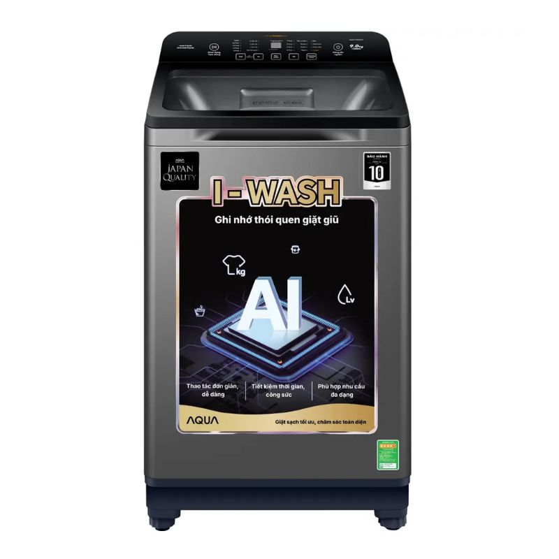 Máy Giặt Aqua 9 Kg AQW-FR90GT.S cửa trên Máy Giặt Aqua 9 Kg AQW-FR90GT.S cửa trên
