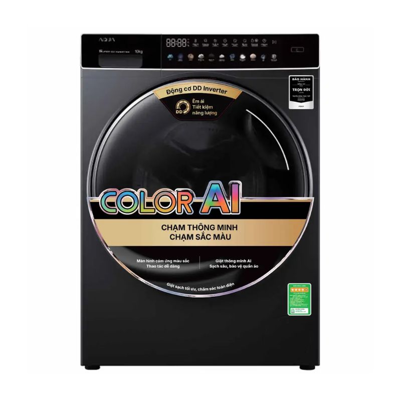 Máy Giặt Aqua Inverter 10 Kg AQD-DDW1000J.BK cửa trước Máy Giặt Aqua Inverter 10 Kg AQD-DDW1000J.BK cửa trước