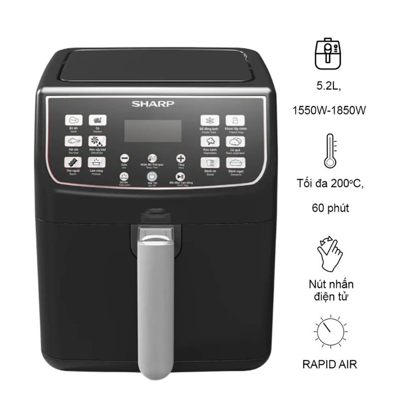 Nồi chiên không dầu Sharp KF-AF55EV-BK Nồi chiên không dầu Sharp KF-AF55EV-BK