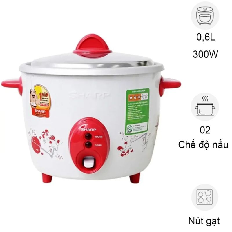 Nồi cơm điện Sharp KSH-D06V 0.6 líten-sharp-ksh-d06v-0-6-lit Nồi cơm điện Sharp KSH-D06V 0.6 lít