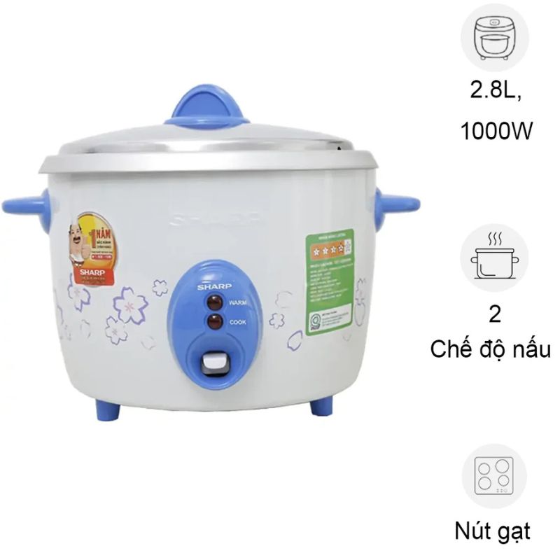 Nồi cơm điện Sharp KSH-D28V 2.8 lít Nồi cơm điện Sharp KSH-D28V 2.8 lít