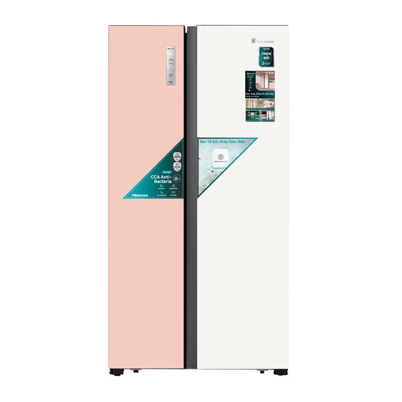 Tủ Lạnh 2 cánh side by side Inverter 519 Lít Hisense RS668N4EW-PU Tủ Lạnh 2 cánh side by side Inverter 519 Lít Hisense RS668N4EW-PU