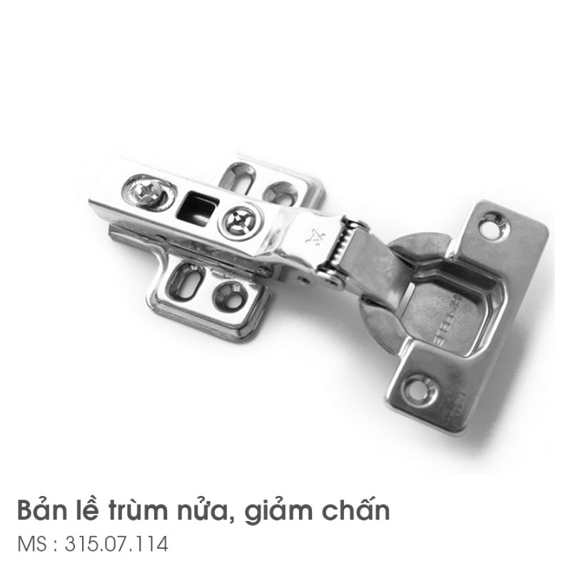 Bản lề trùm ngoài Metalla SM 110° Giảm Chấn Hafele 315.07.114 Bản lề trùm ngoài Metalla SM 110° Giảm Chấn Hafele 315.07.114